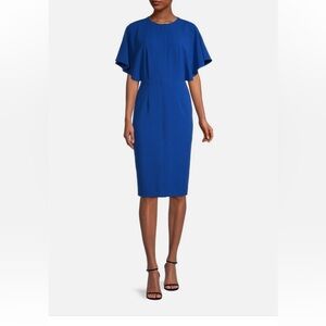 Black Halo Holland Flutter Sleeve Dress